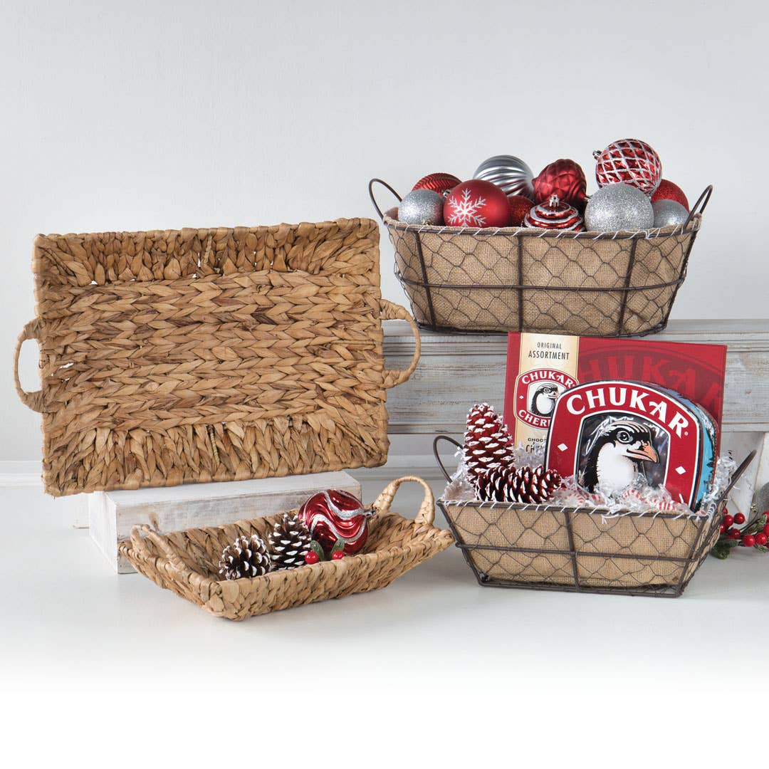 RECT HYACINTH TRAY SH -