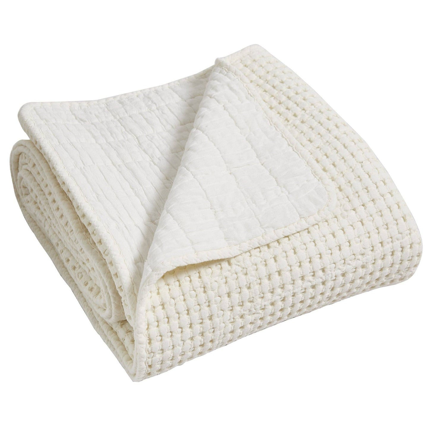 Mills Waffle Quilted Throw - Blankets