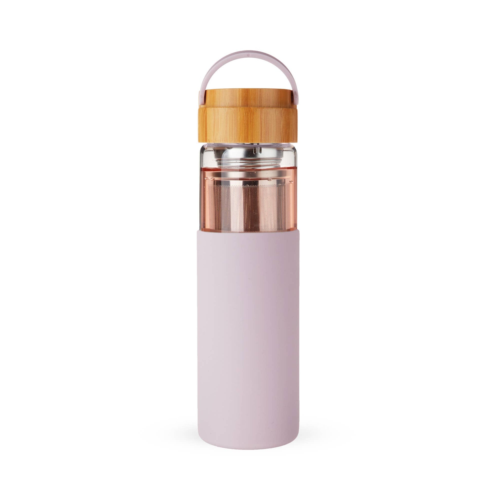 Dana™ Glass Travel Mug Infuser and Silicone Sleeve Lavender -