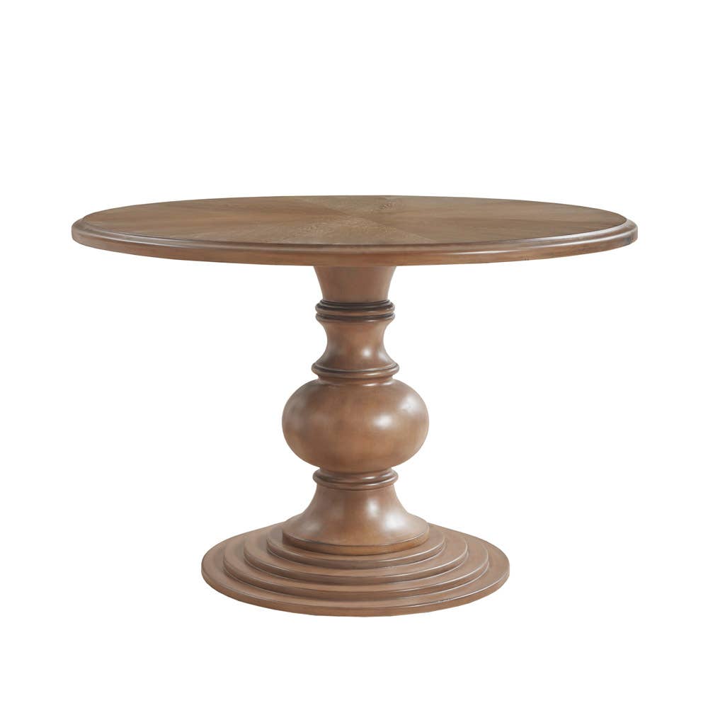 Farmhouse 46" Round Pedestal Dining Table * -
