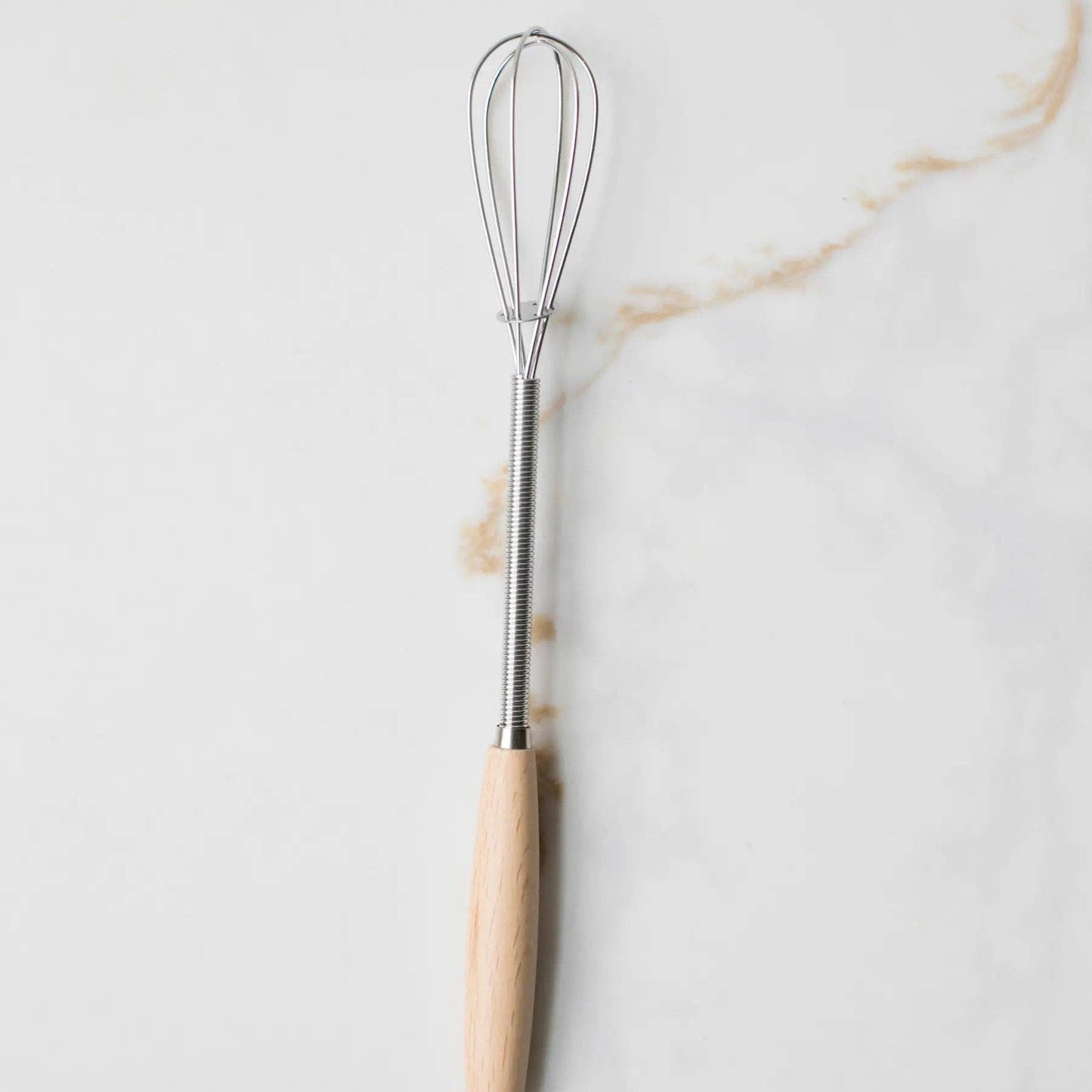 Vintage Mini Whisk with Wood Handle -