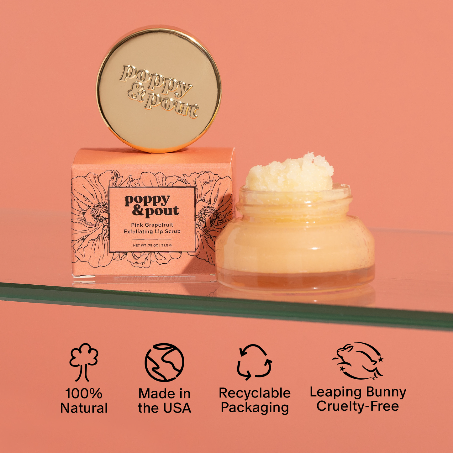 Lip Scrub, Pink Grapefruit -