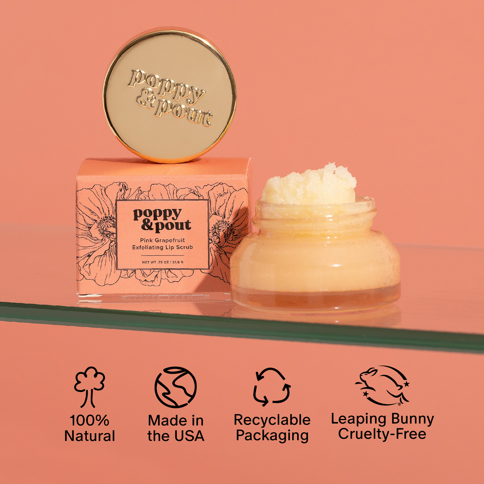 Lip Scrub, Pink Grapefruit -