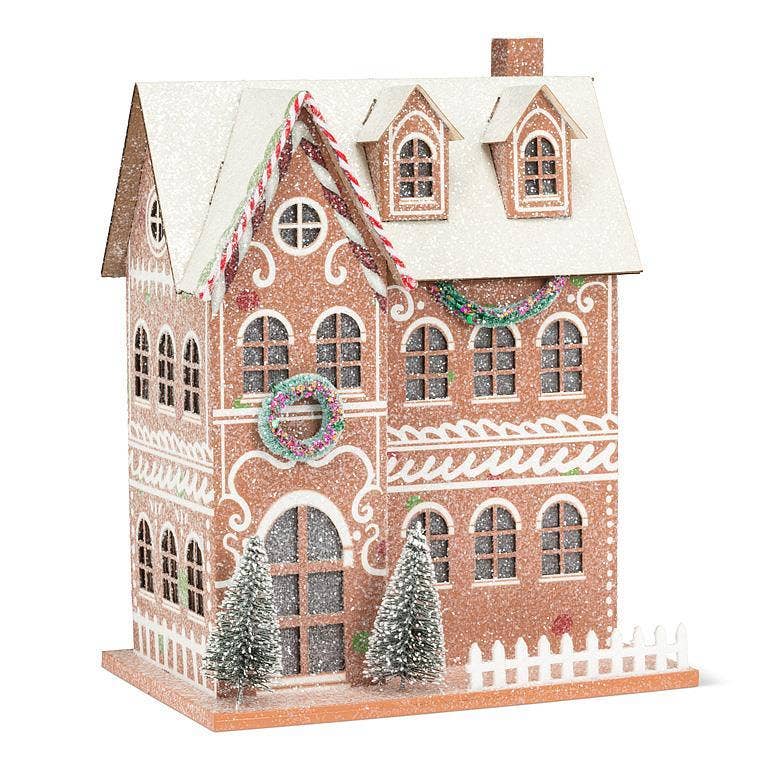 Large LED Light Gingerbread Mansion -