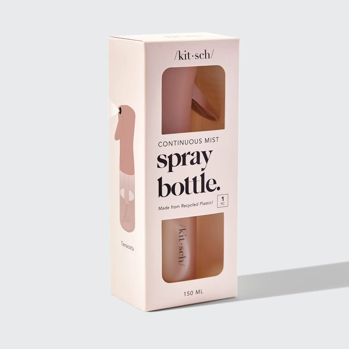 Recycled Plastic Fine Mist Spray Bottle Hair Skincare Terracotta Compact
