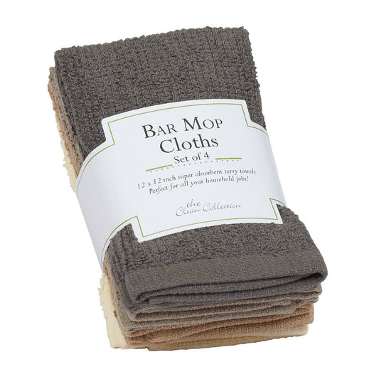 Neutral Bar Mop Dishcloth Set of 4 - Kitchen Towels