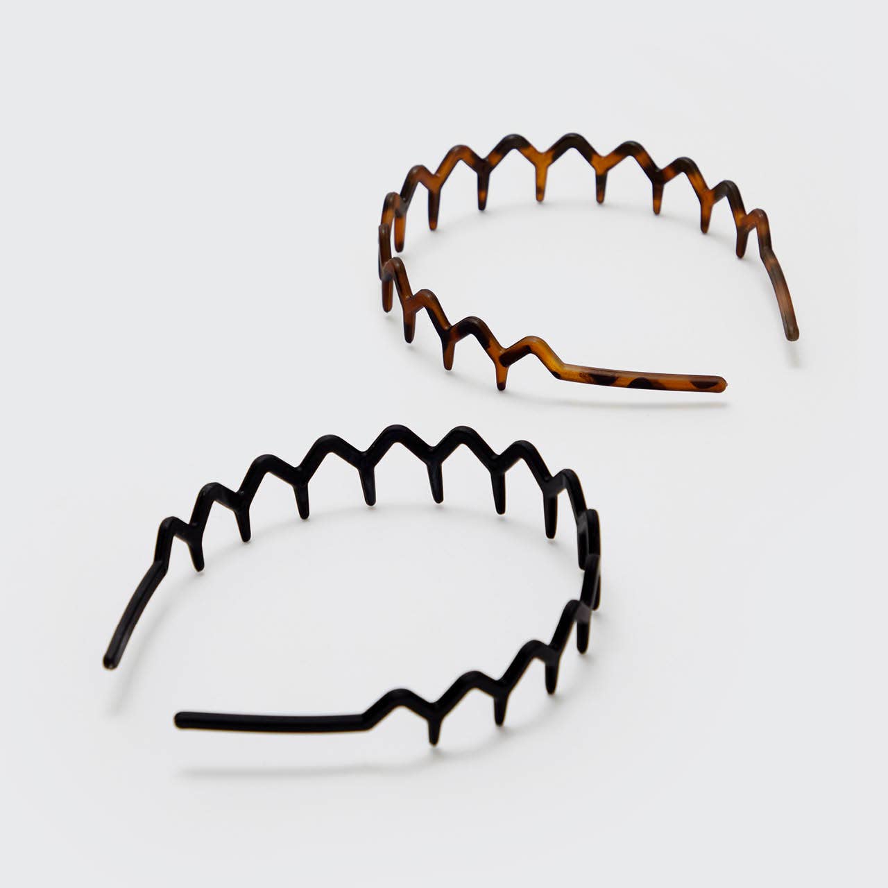 Zig Zag Headband 2pc - Black & Tort -