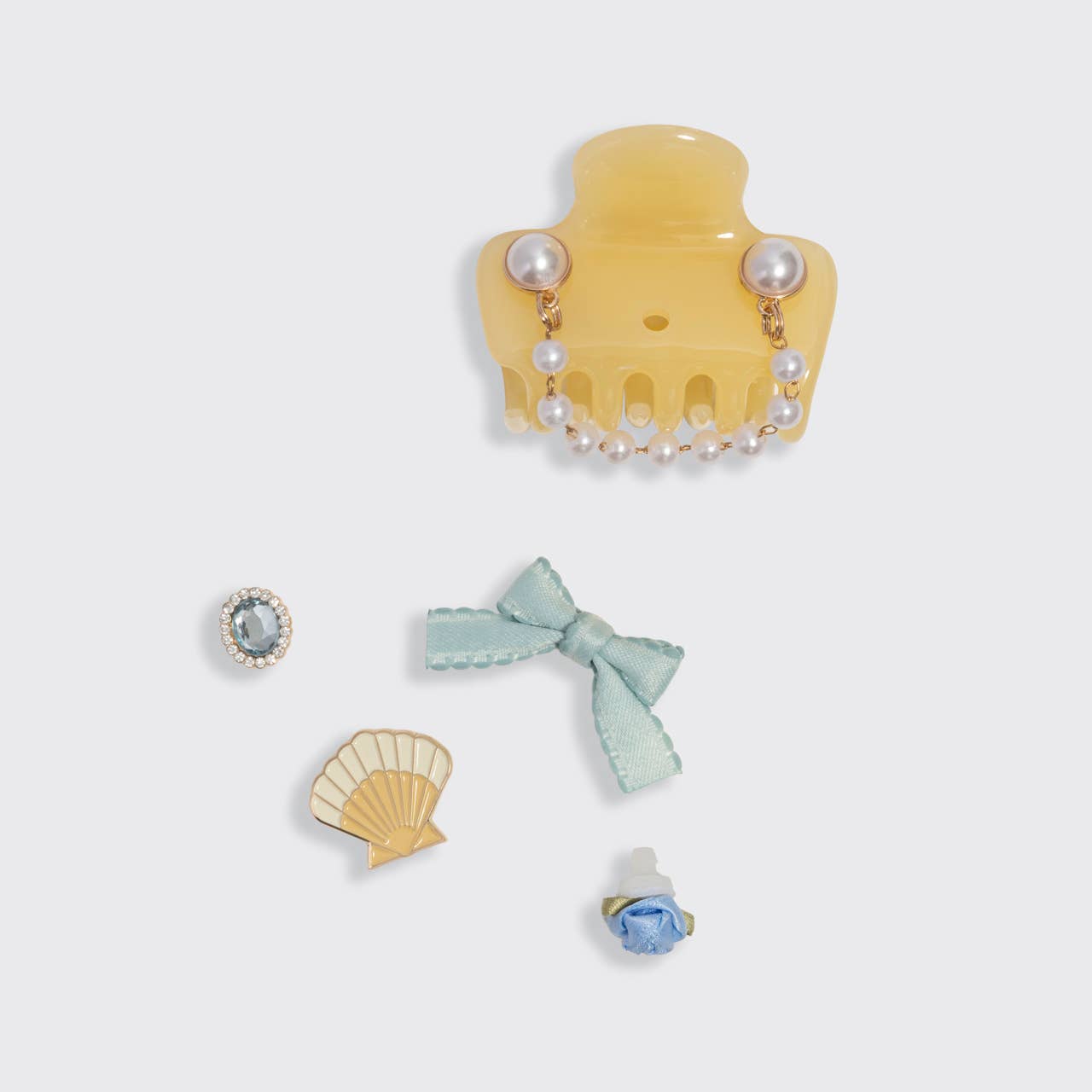 KitschPop™ Cloud Clip 7pc Set Coastal Cottage - Butter Yellow -