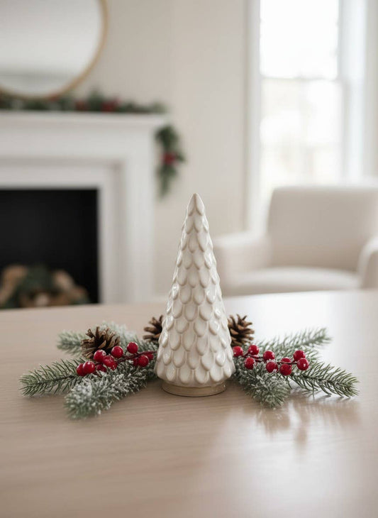 Small Ceramic Down Swept Tree 6in