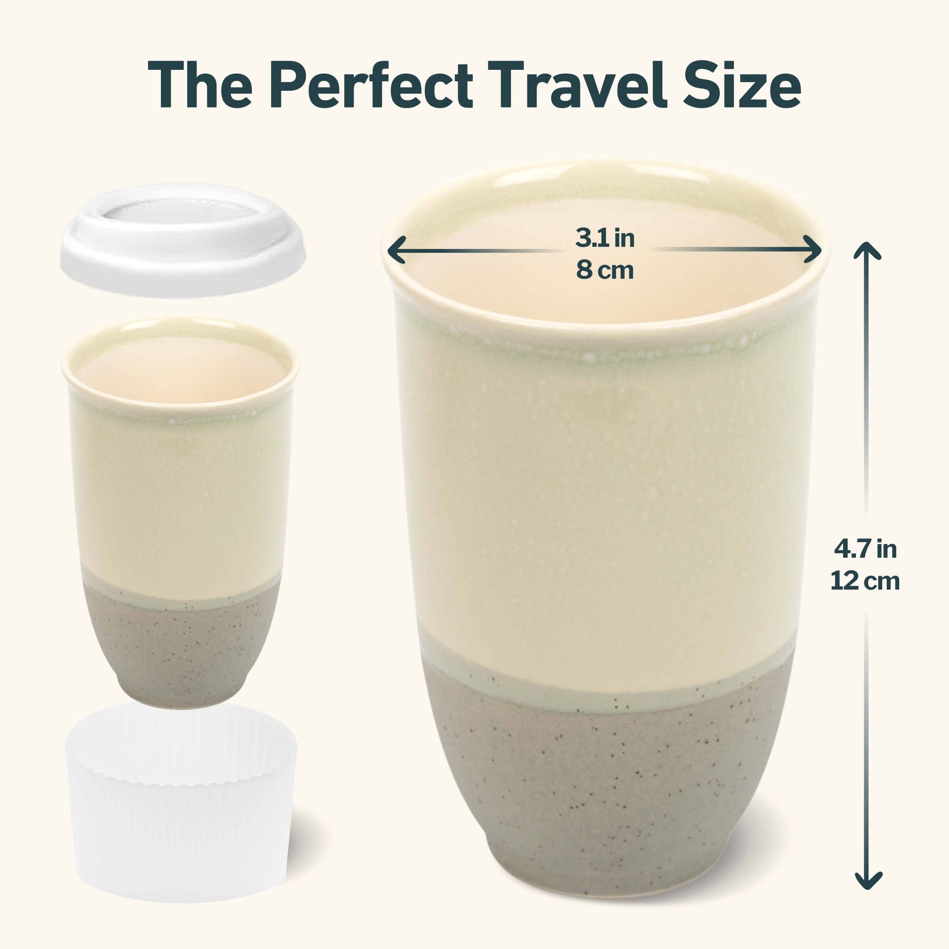 Mist Ceramic Mug – 12oz Reusable Travel Coffee Cup -