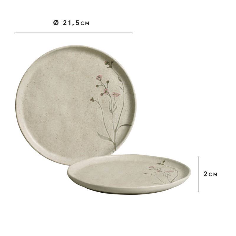 Bio Stoneware Campestre Dessert Plate, 8.46" -