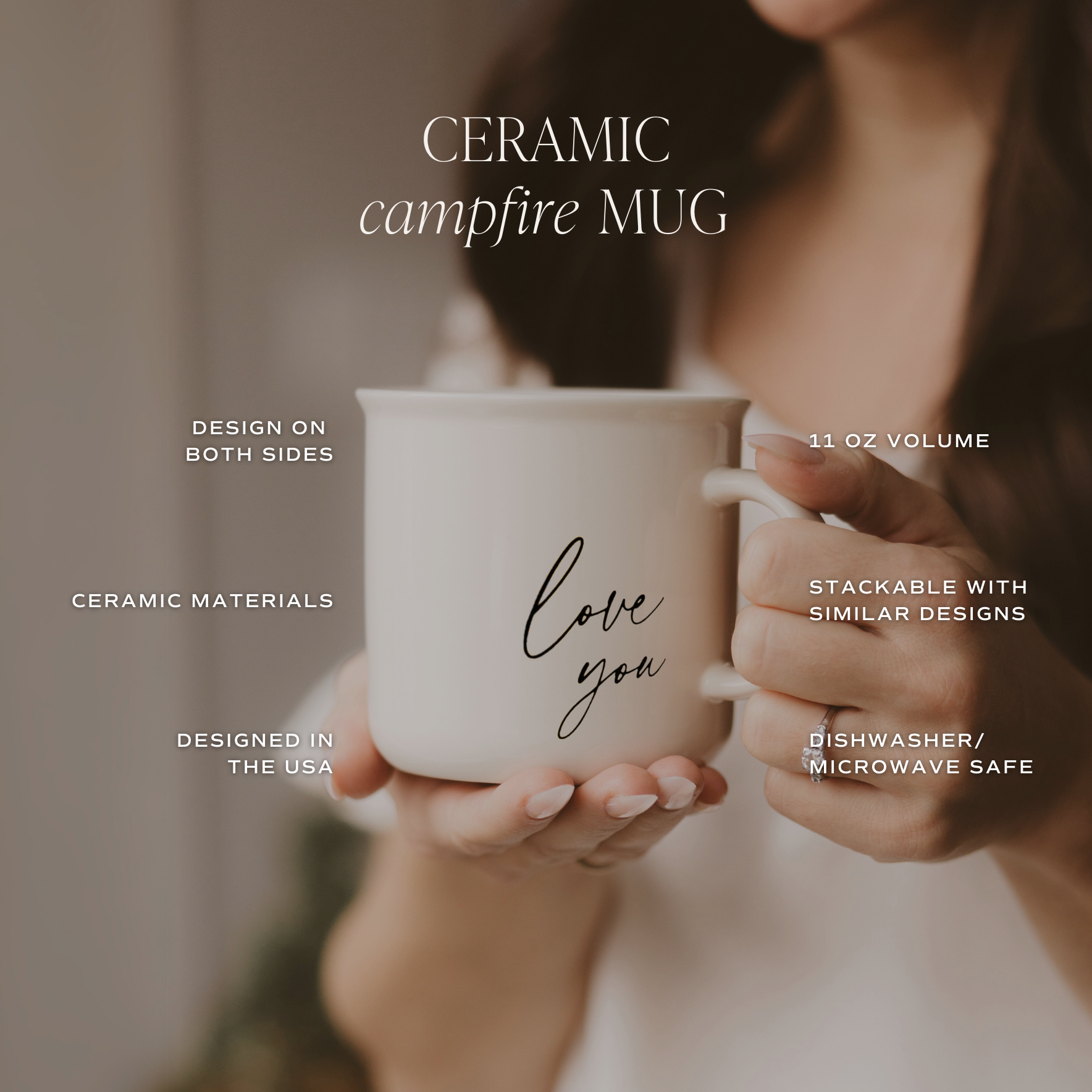 Love You 11oz Campfire Coffee Mug - Home Decor & Gifts - Mugs