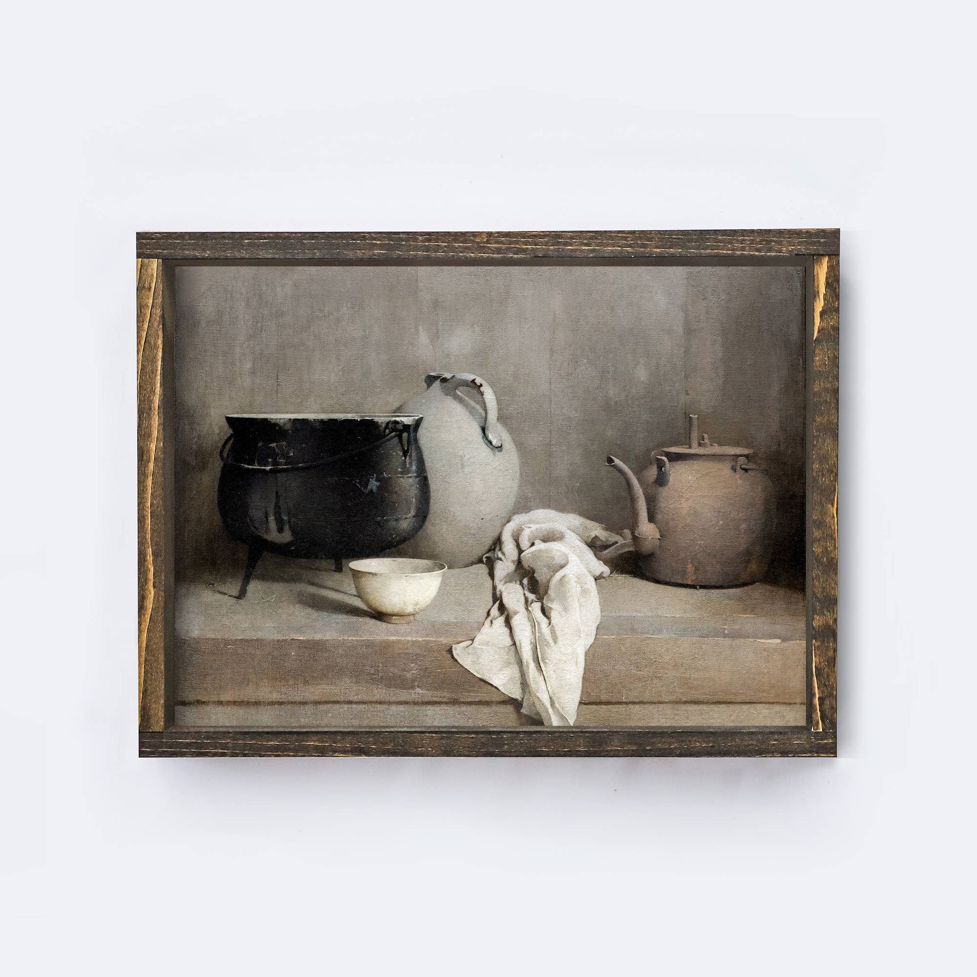 Vintage European Print | Vintage Clay Pots Painting A149 -