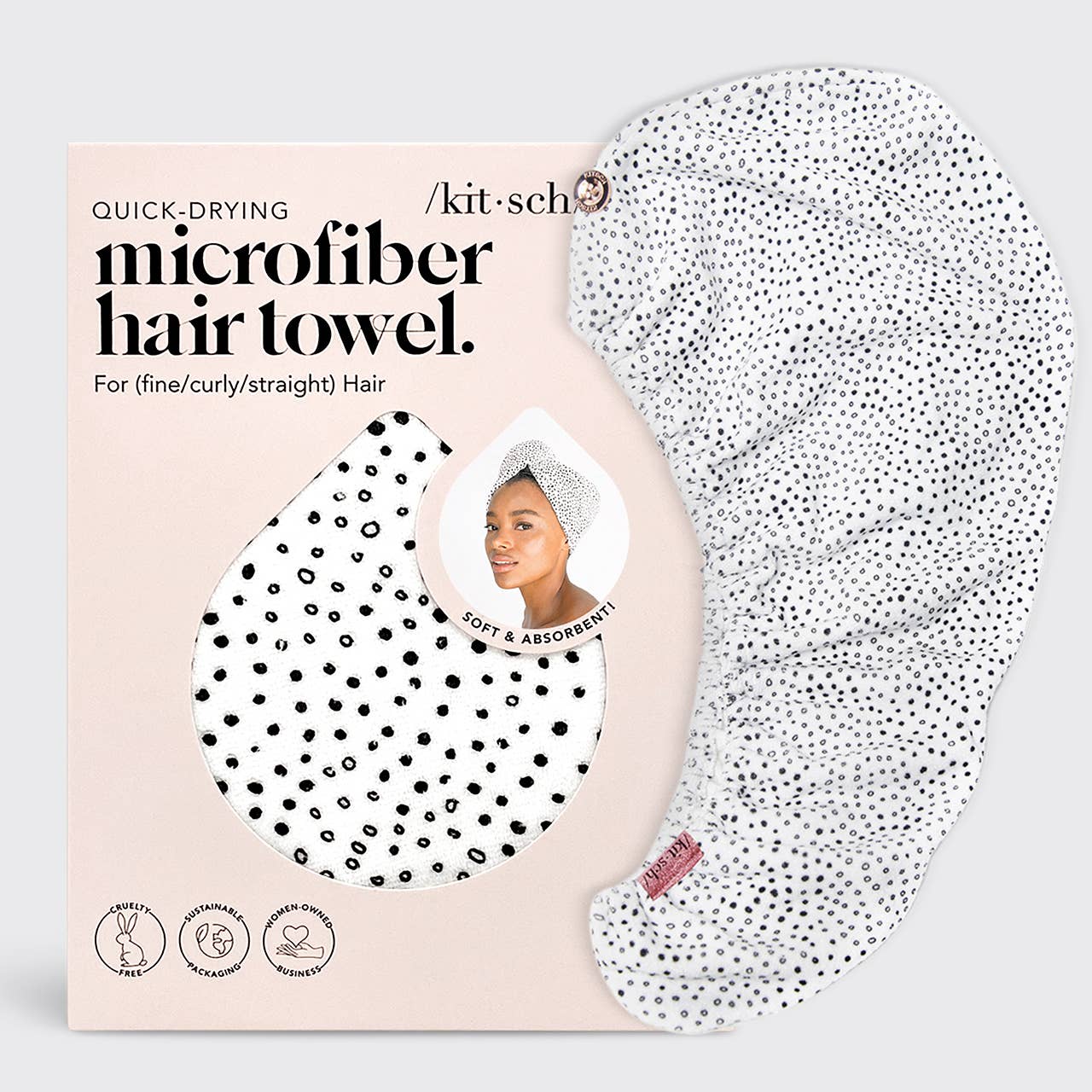 Quick Dry Hair Towel - Micro Dot -