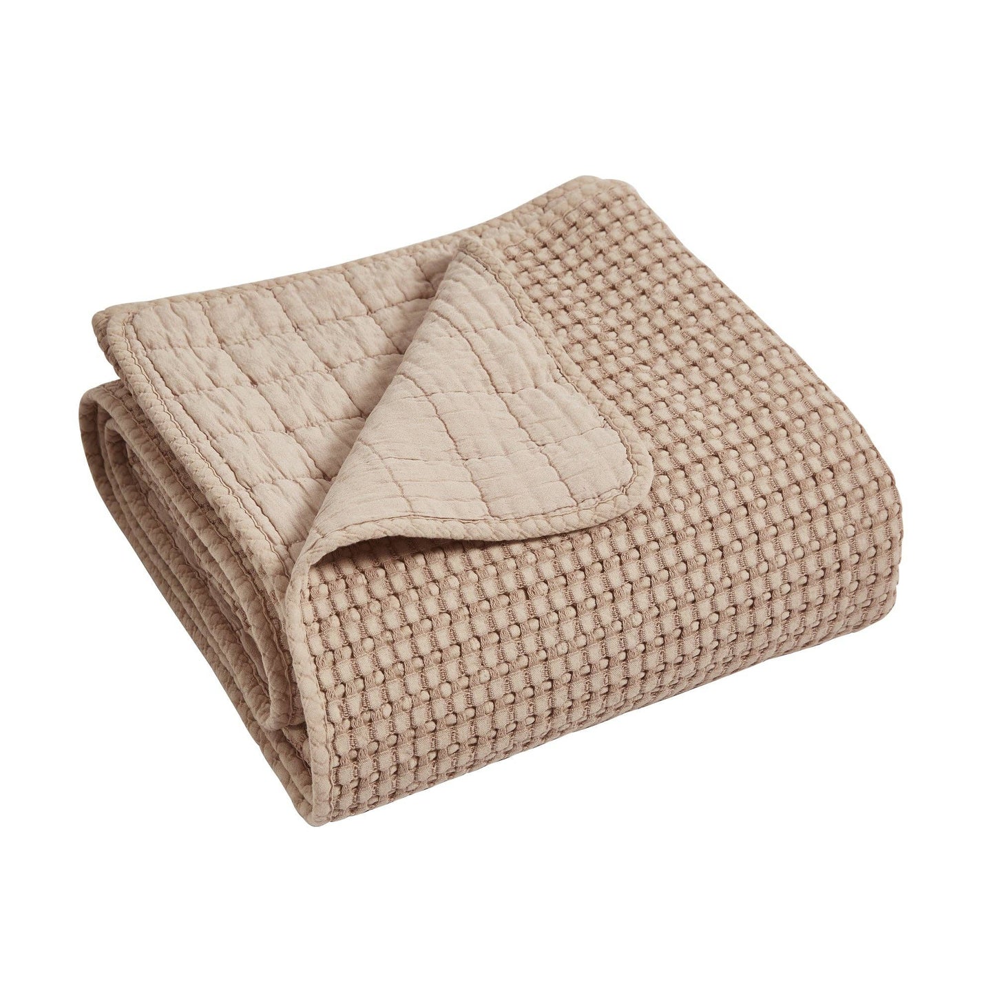 Mills Waffle Quilted Throw - Blankets