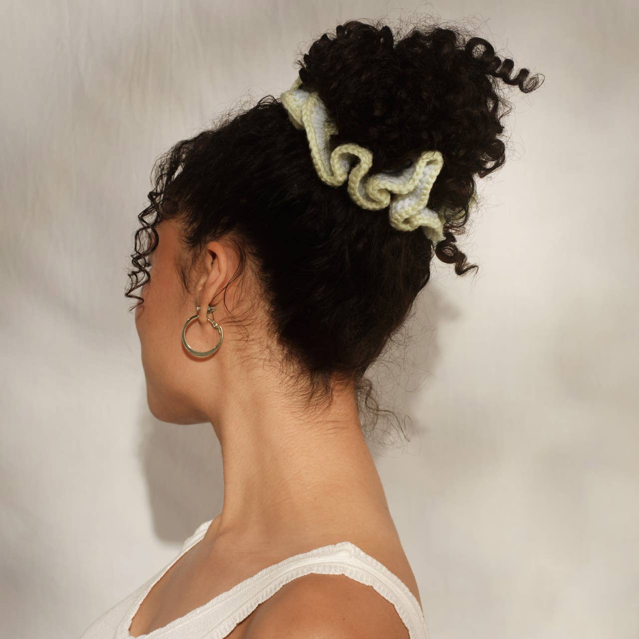 Crochet Scrunchie - Butter Yellow -