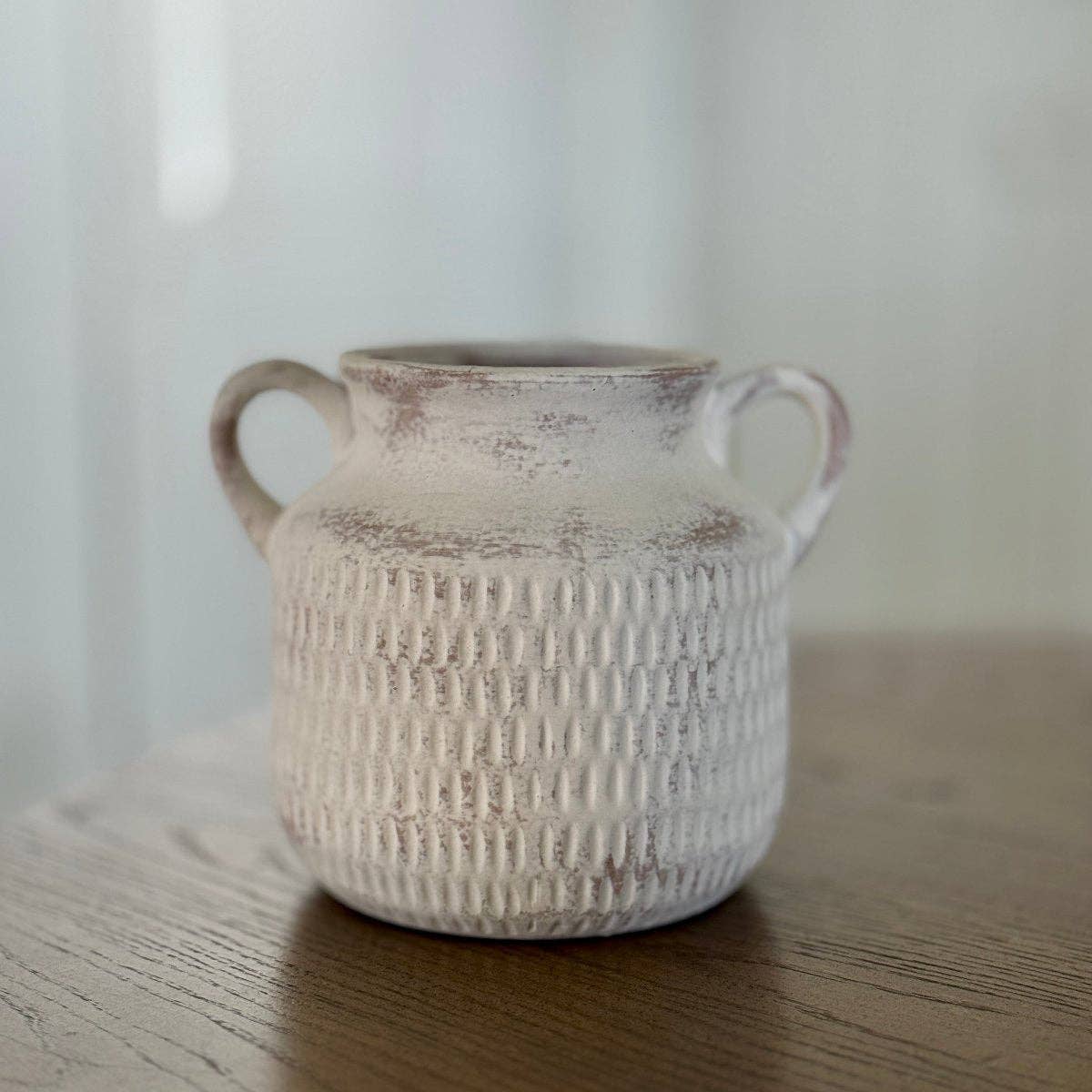 CA-5282 - White Double Handled Urn - Vases