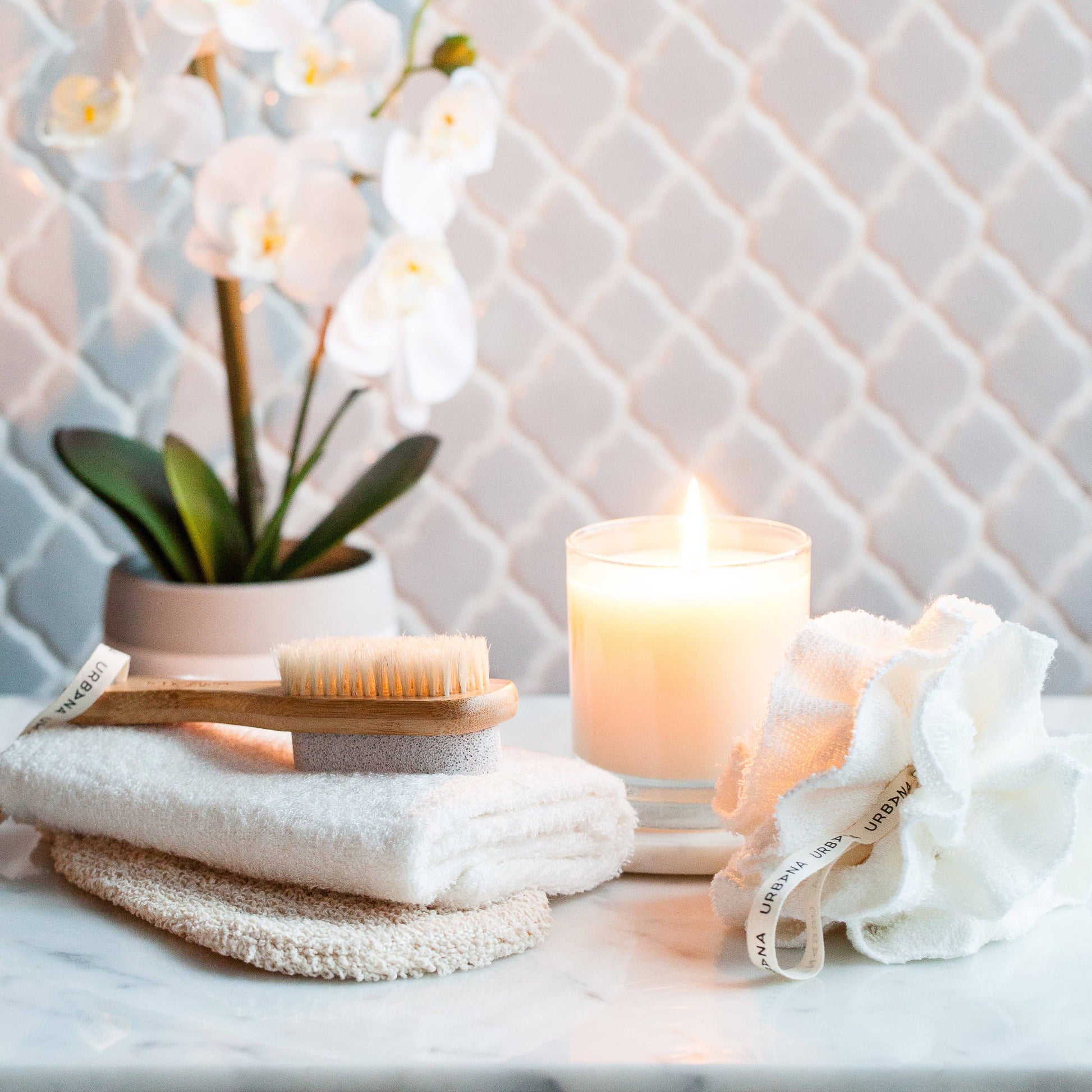 Spa Privé - Bouclé Bath Mitt -