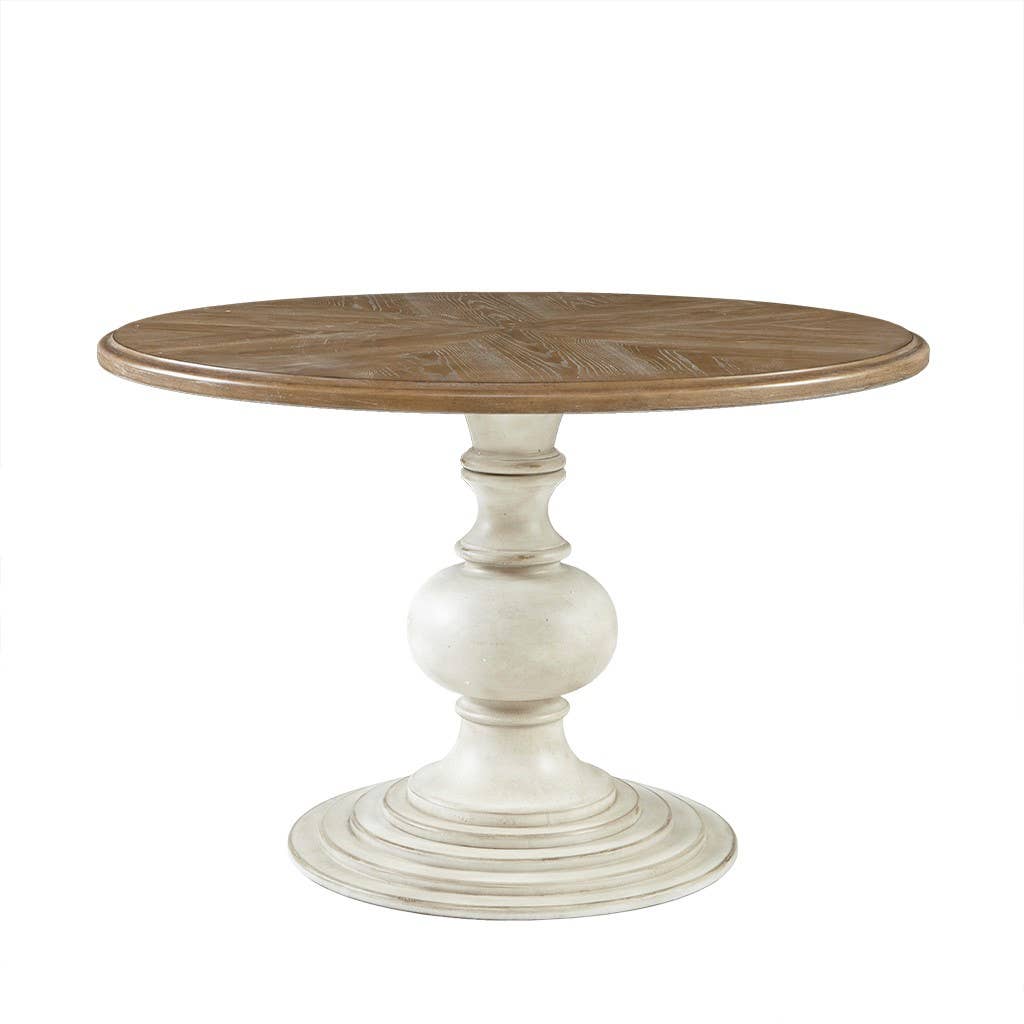 Farmhouse 46" Round Pedestal Dining Table * -