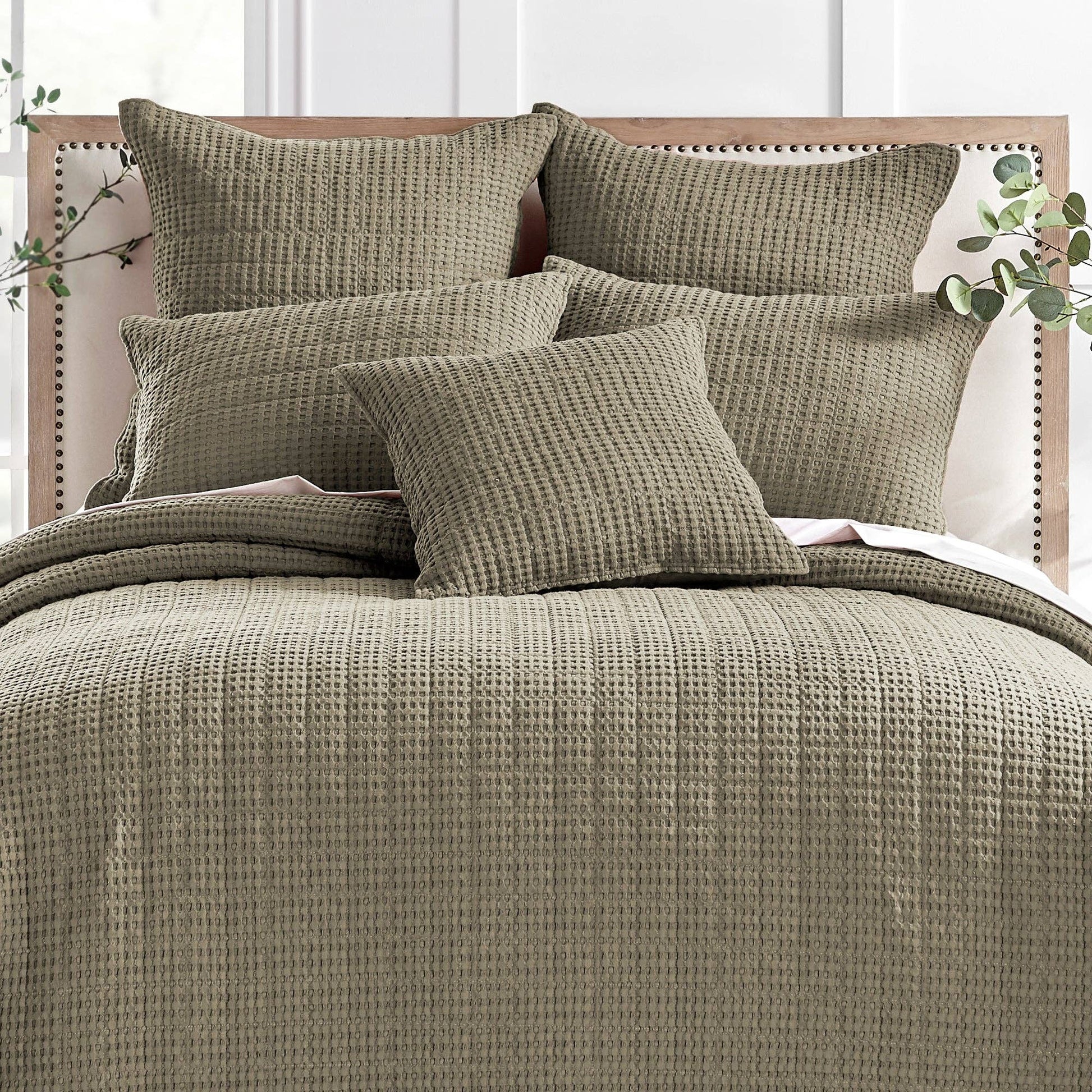 Mills Waffle Square Pillow - Uncategorized