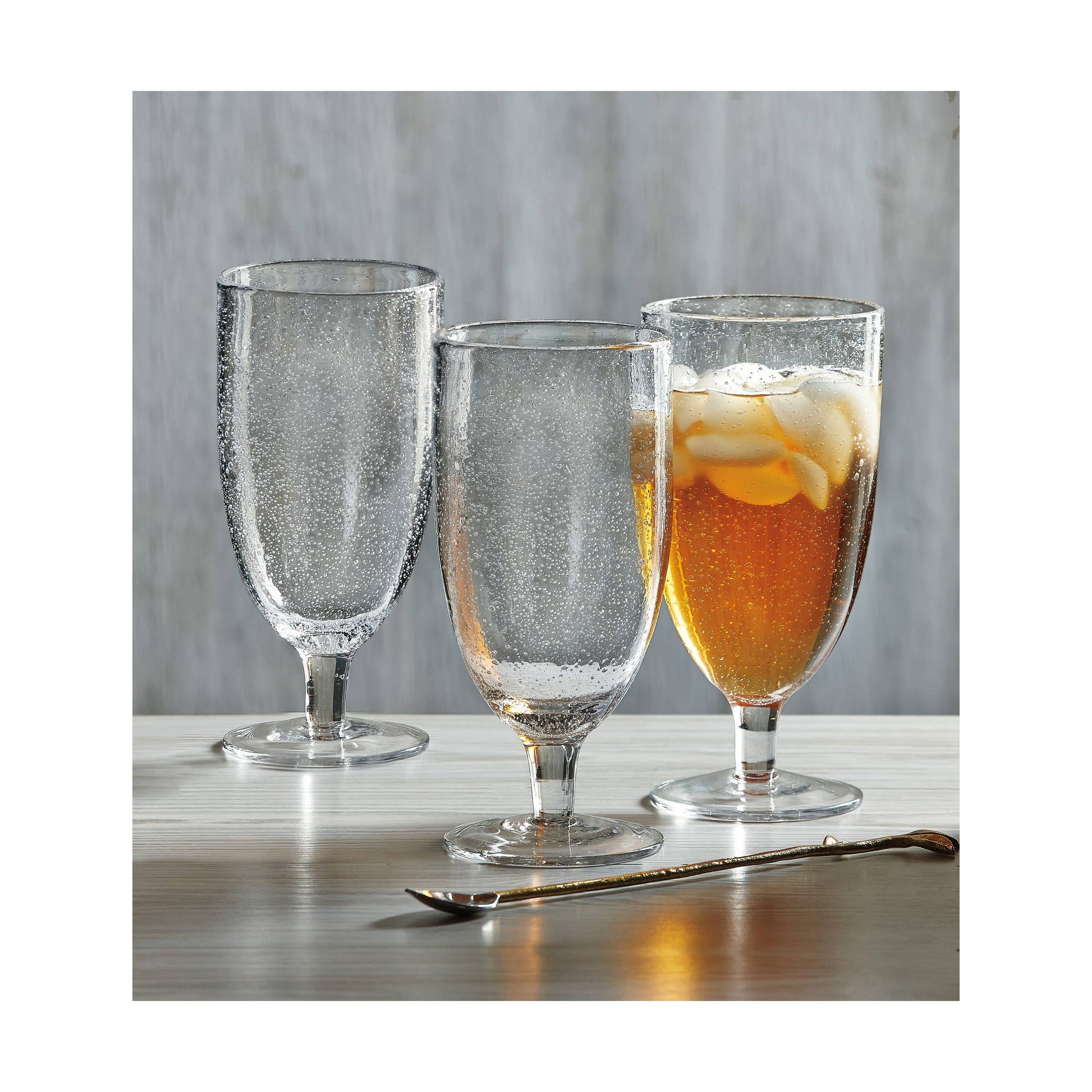Bubble Glass Iced Tea Goblet Clear Everyday -
