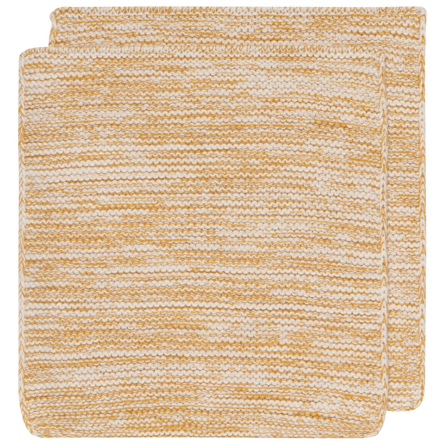 Ochre Knit Dishcloths Set of 2 - Kitchen Towels