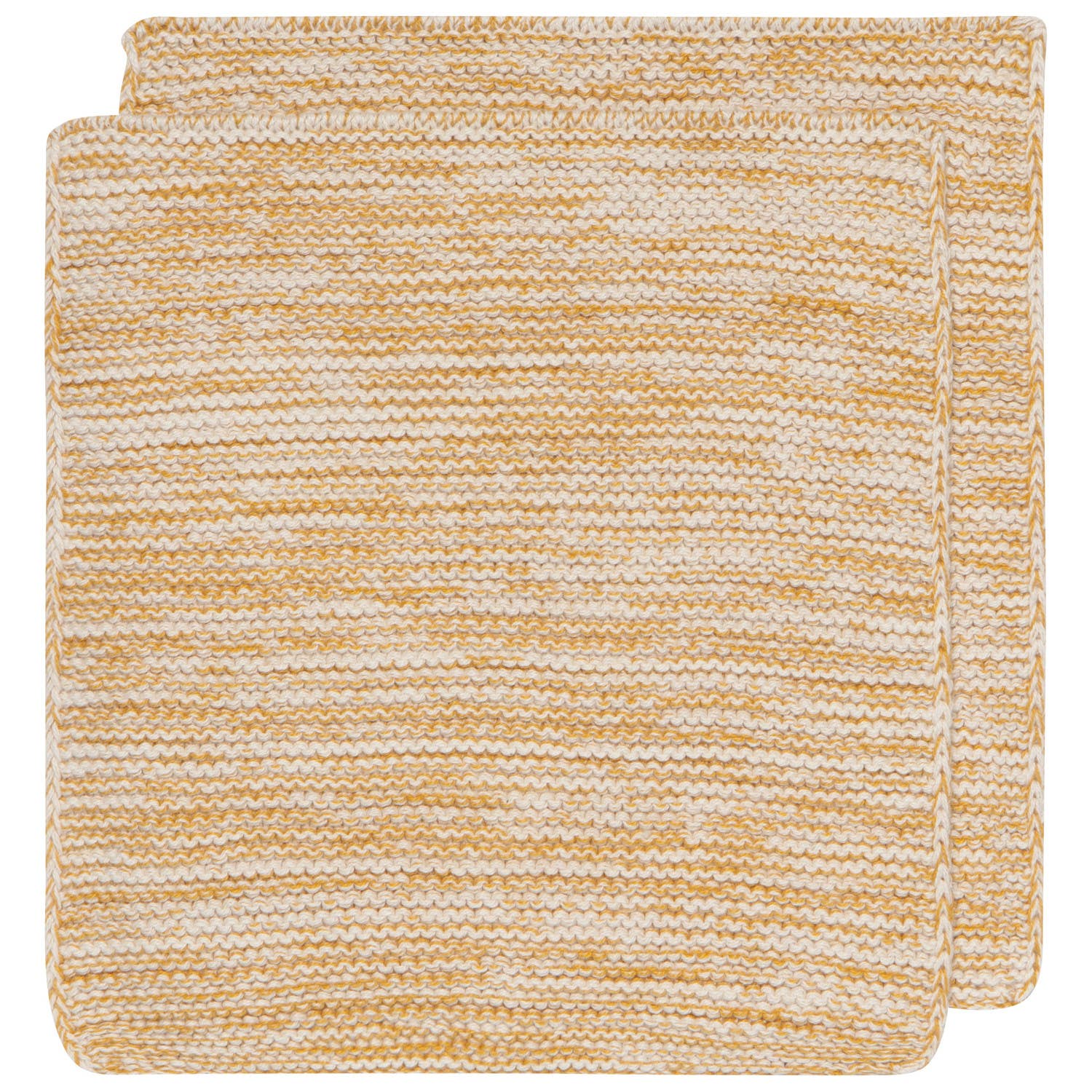 Ochre Knit Dishcloths Set of 2 - Kitchen Towels