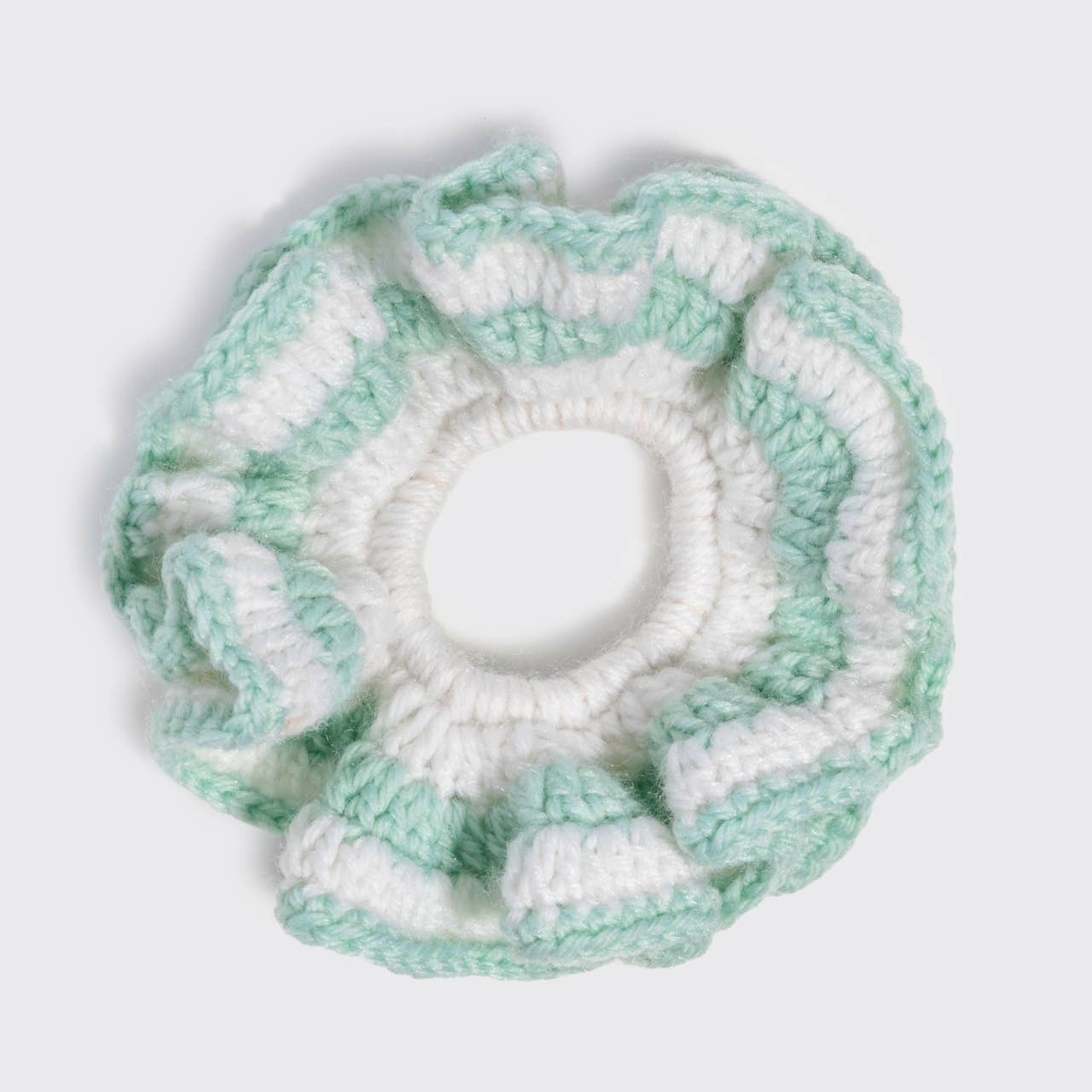 Crochet Scrunchie - Seafoam Blue -
