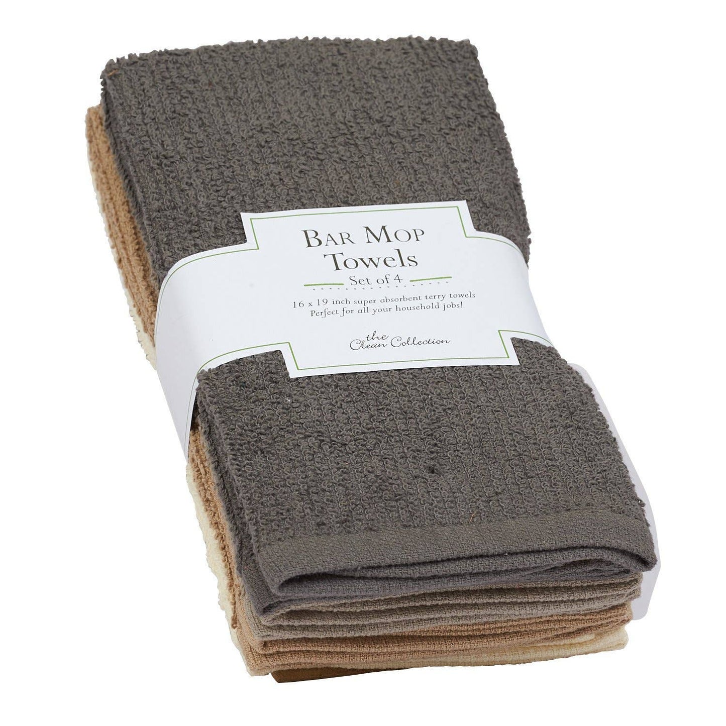 Neutral Bar Mop Towels Set of 4 - Kitchen Towels