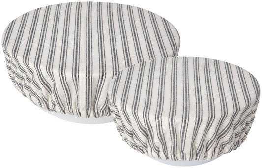 Ticking Stripe Bowl Covers Set of 2 -