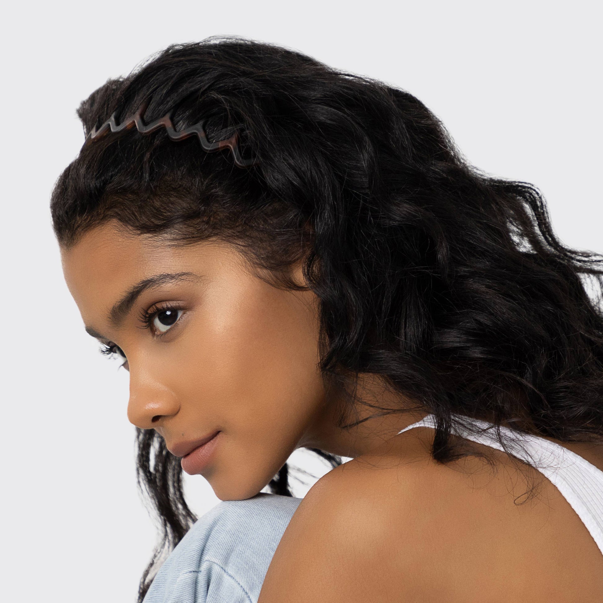 Zig Zag Headband 2pc - Black & Tort -