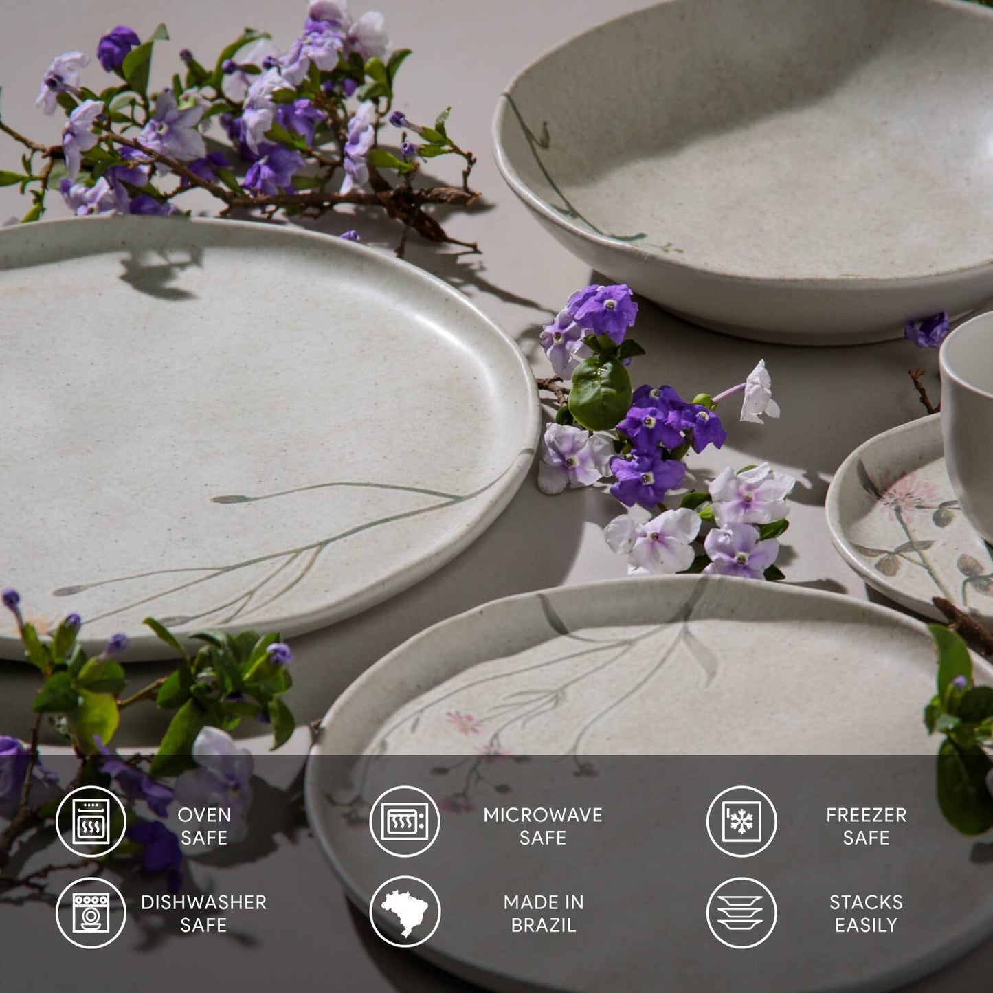 Bio Stoneware Campestre Dessert Plate, 8.46" -