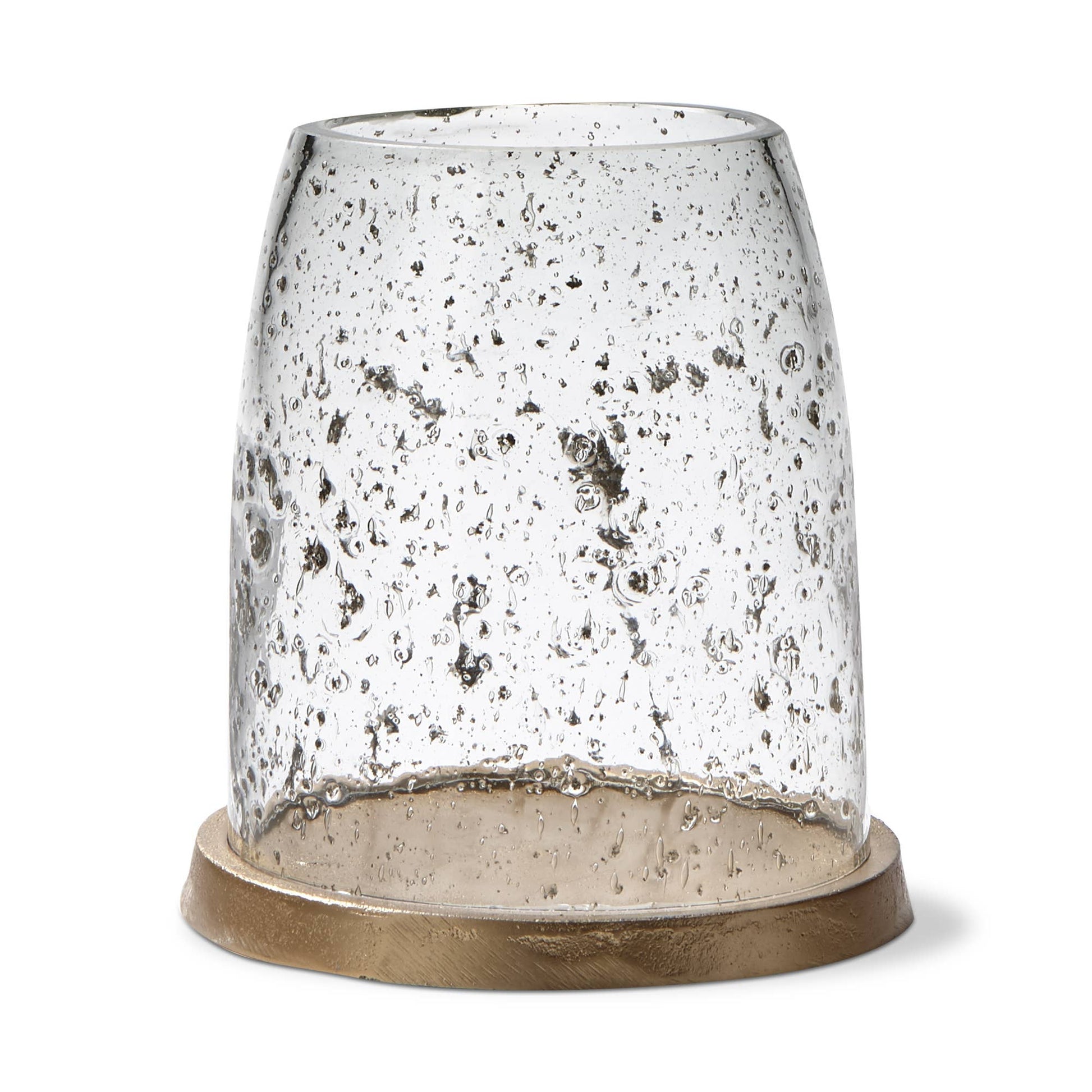 Pebble Hurricane Small Clear Glass Everyday, Summer - Candle Holders