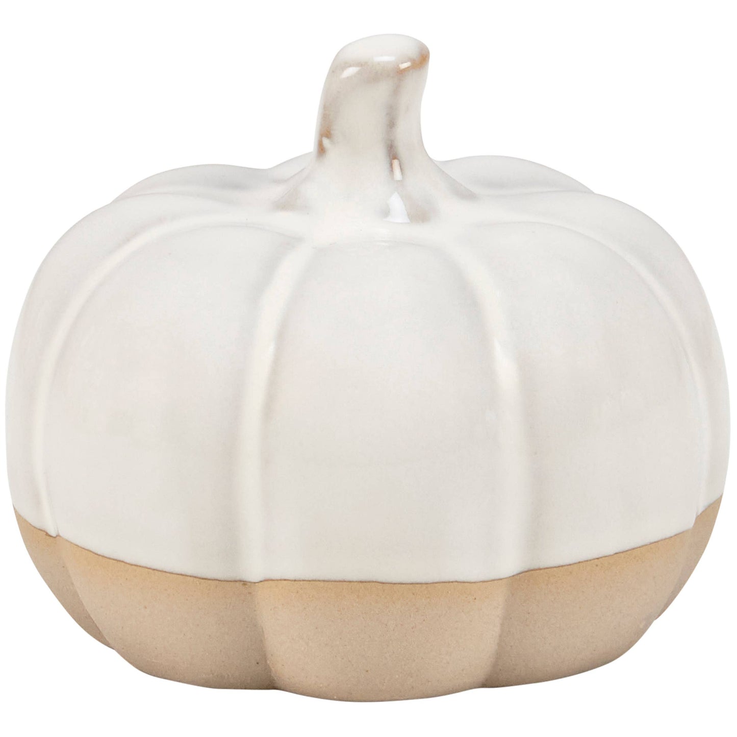 Small Glazed Ceramic Pumpkin -