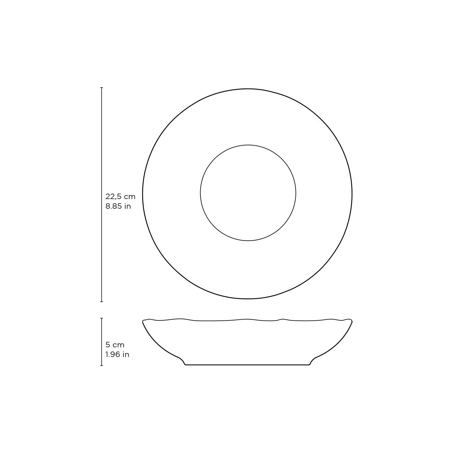 Bio Stoneware Campestre Salad Bowl, 28 Oz -
