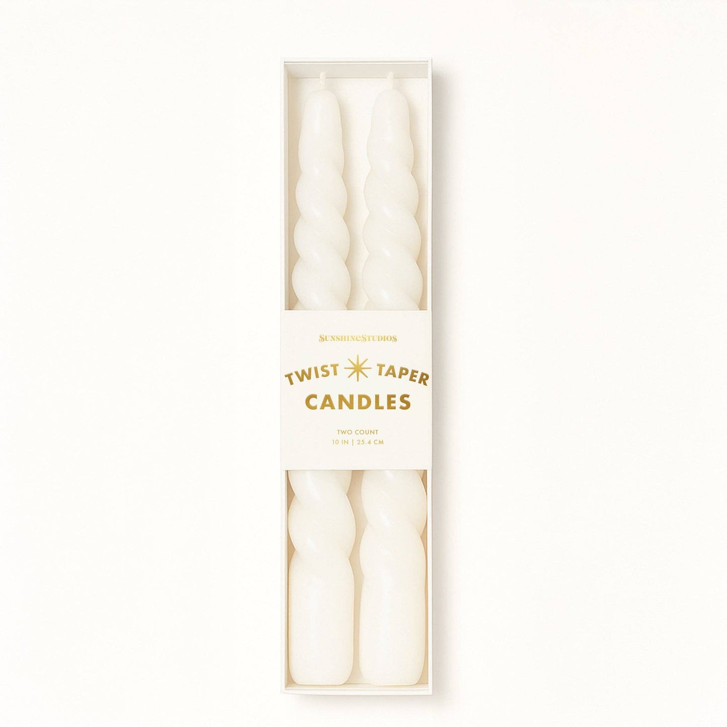 Twist Taper Candles | Ivory -