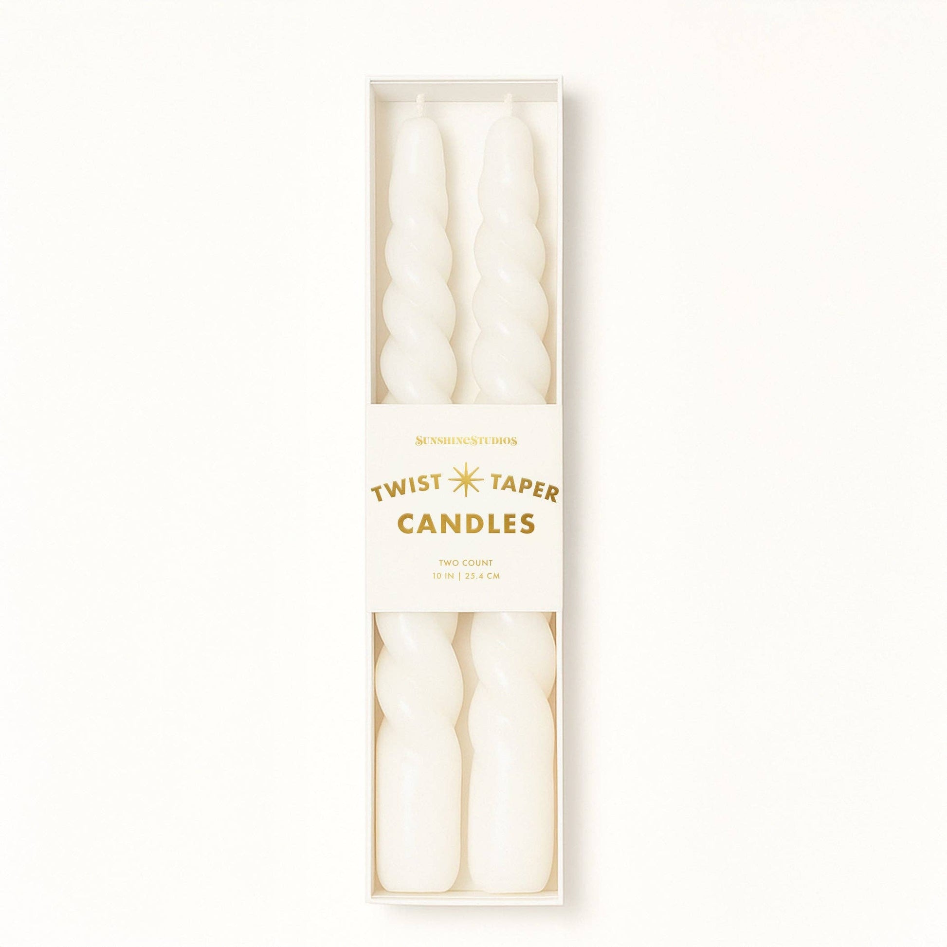 Twist Taper Candles | Ivory -