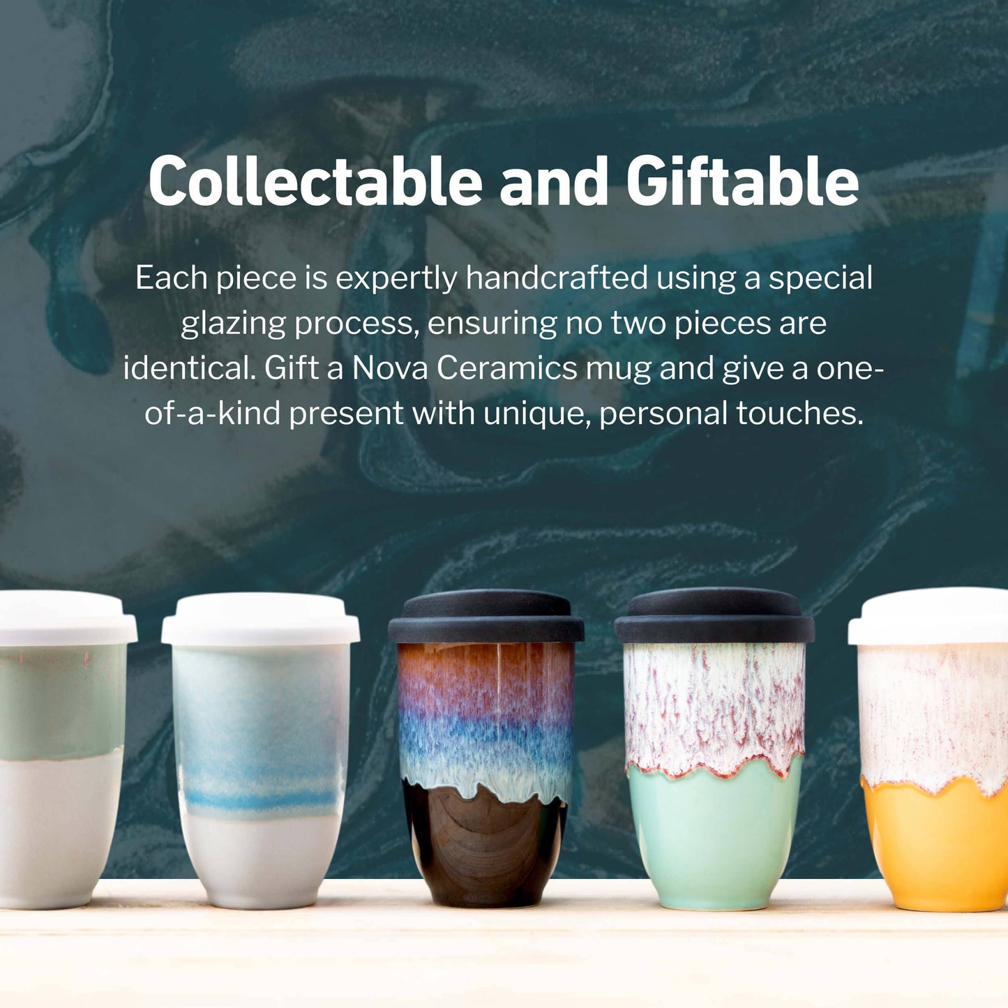 Jupiter Ceramic Travel Mug – 12oz with Lid & Sleeve -