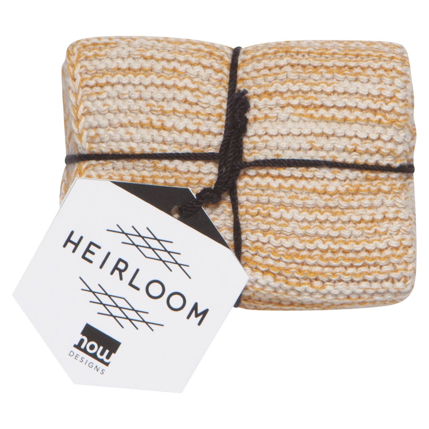 Ochre Knit Dishcloths Set of 2 - Kitchen Towels