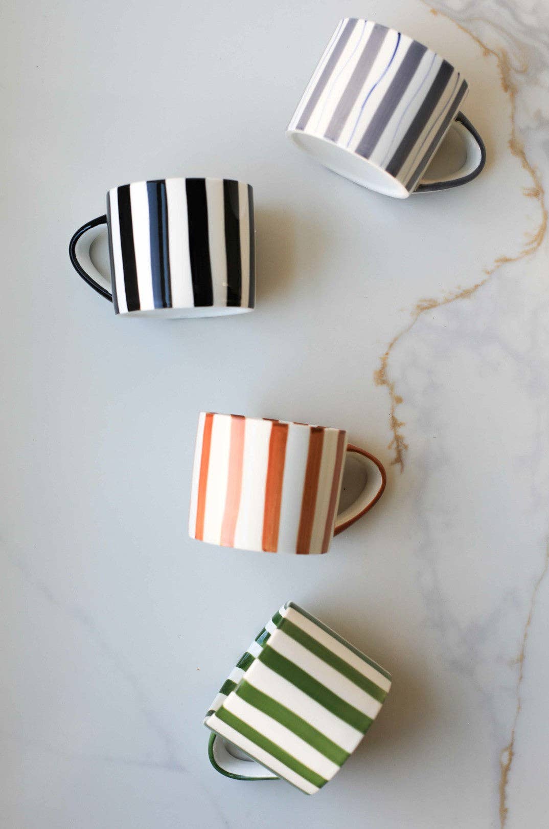 Simple Striped Mugs -