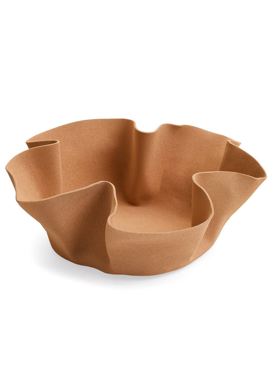 BOWL WAVY IRON PALE ROSE -