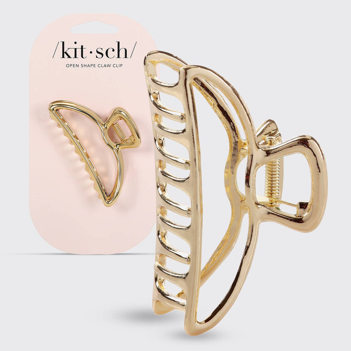 Open Shape Claw Clip - Gold -