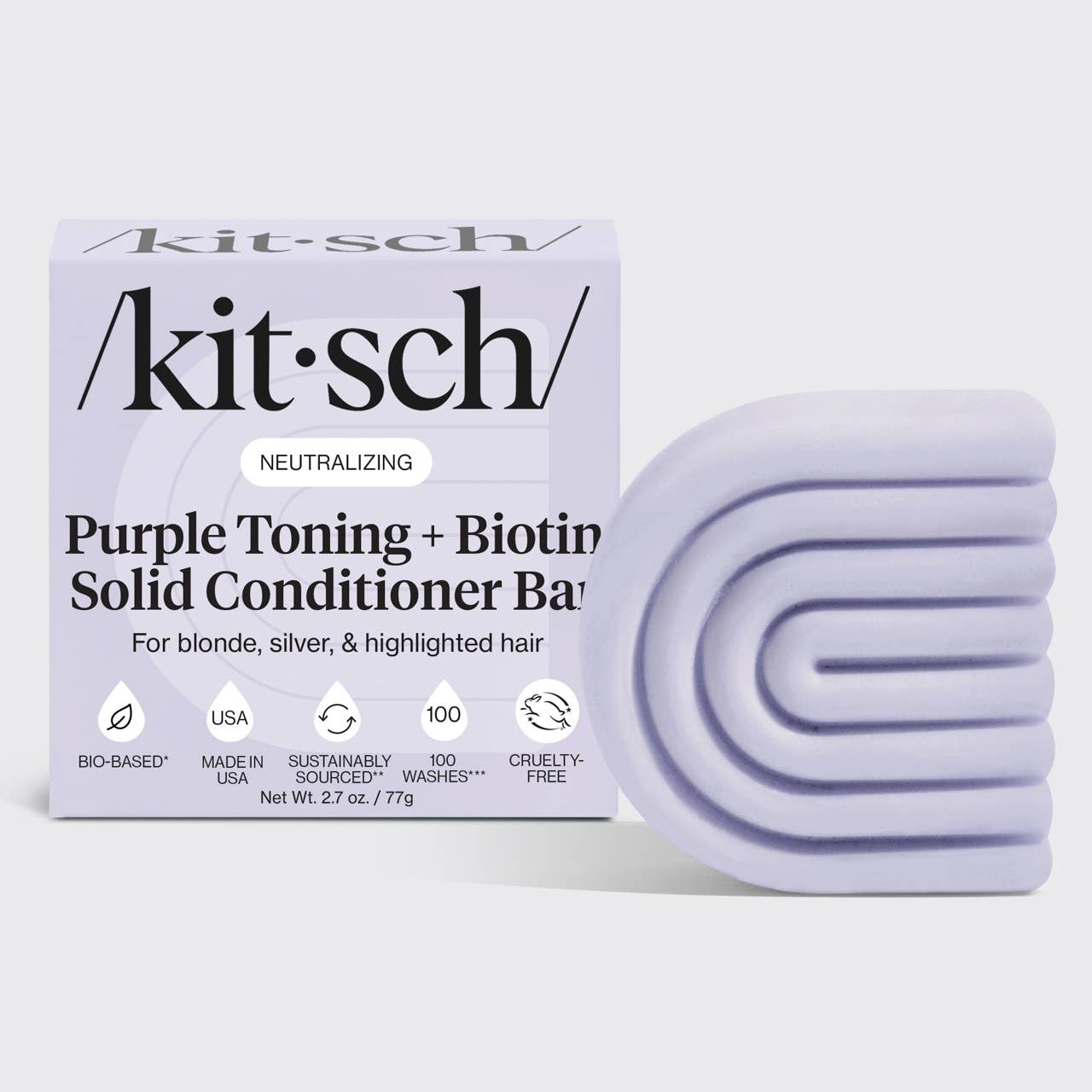Purple Toning Conditioner Bar for Color-Treated & Grey Hair -