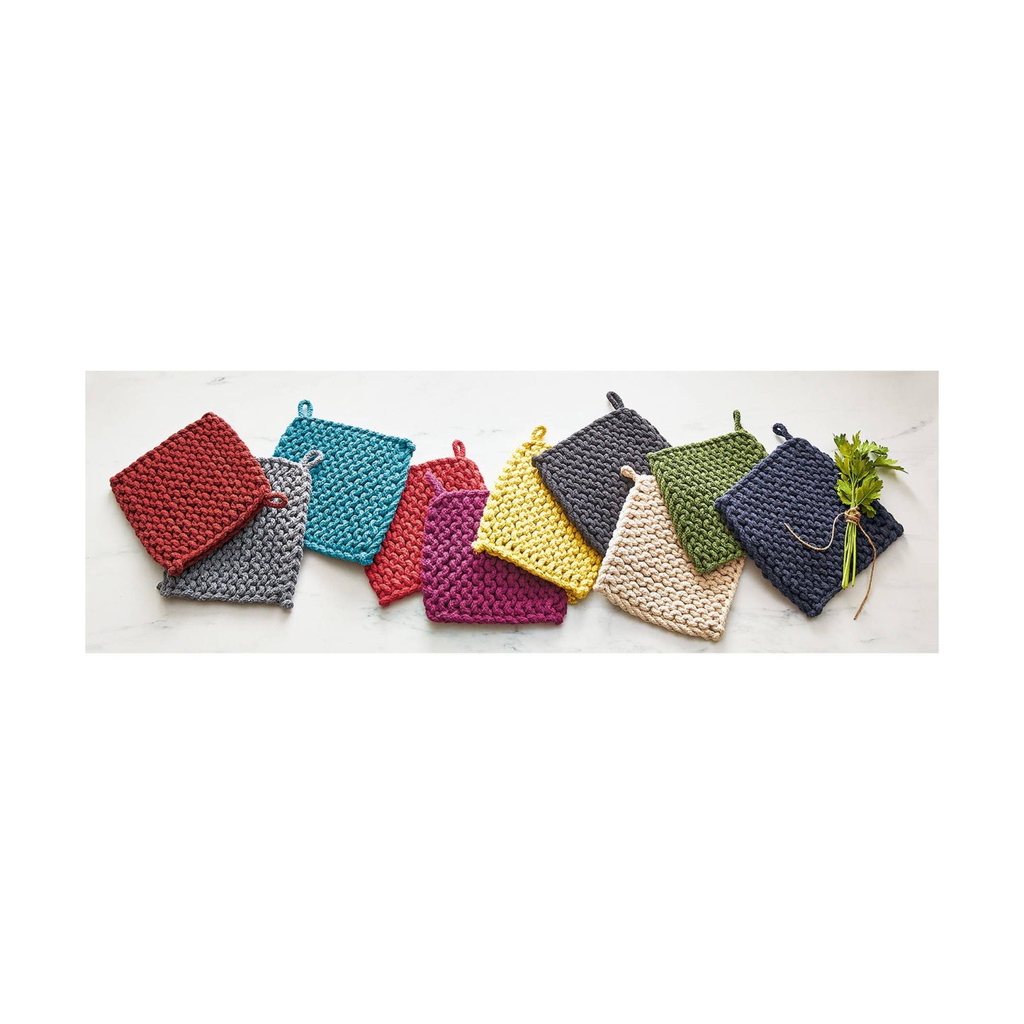 Crochet Trivet Olive Cotton Everyday -