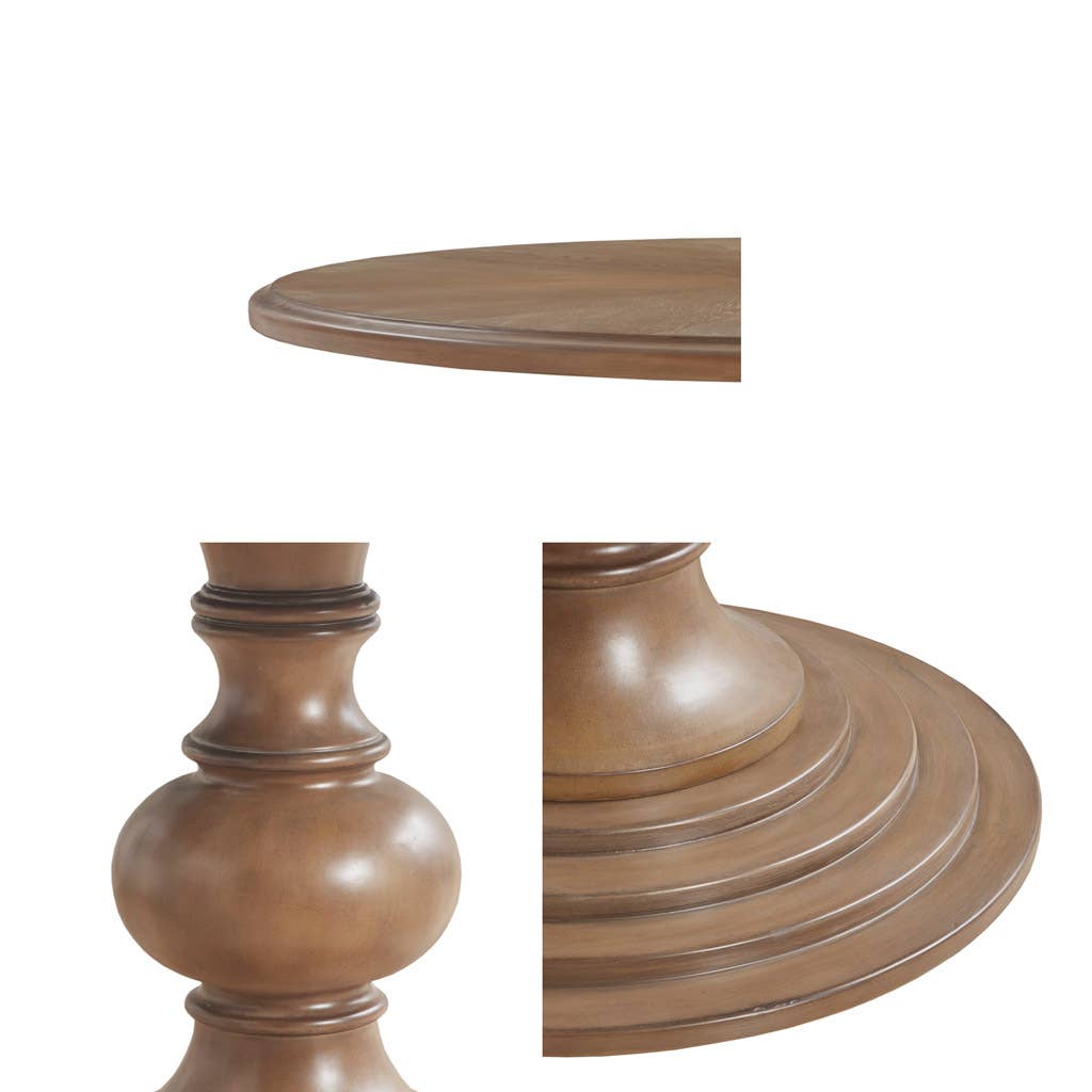 Farmhouse 46" Round Pedestal Dining Table * -
