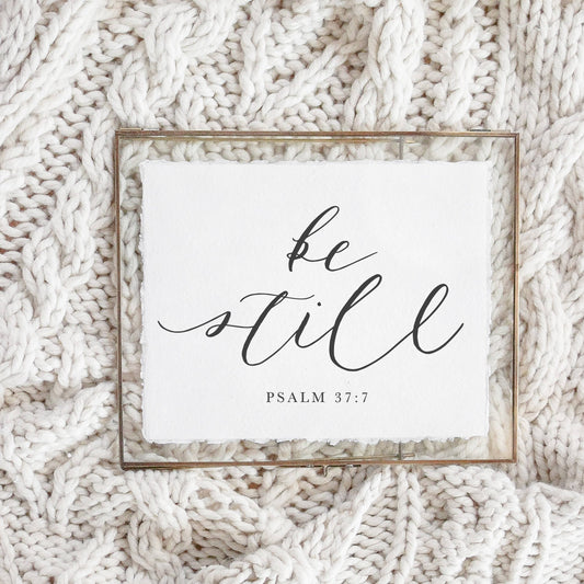 Be Still Calligraphy Print - Prints
