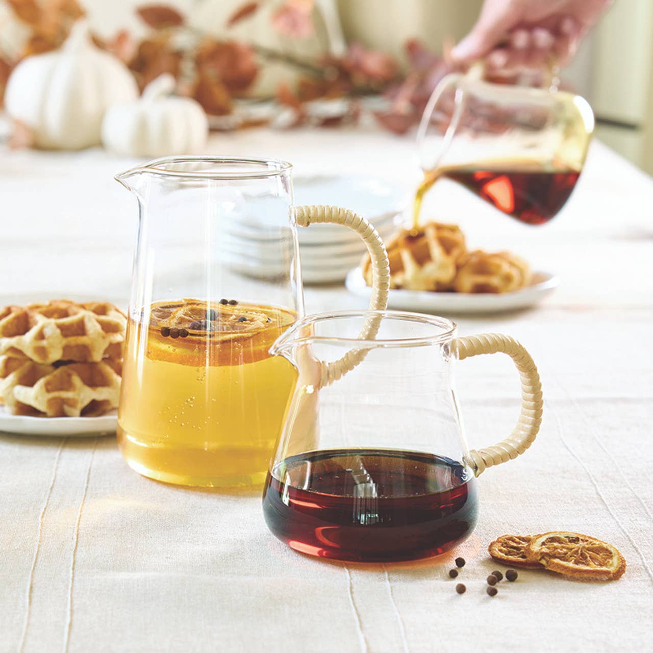 Rattan Handle Pitcher - Tall -