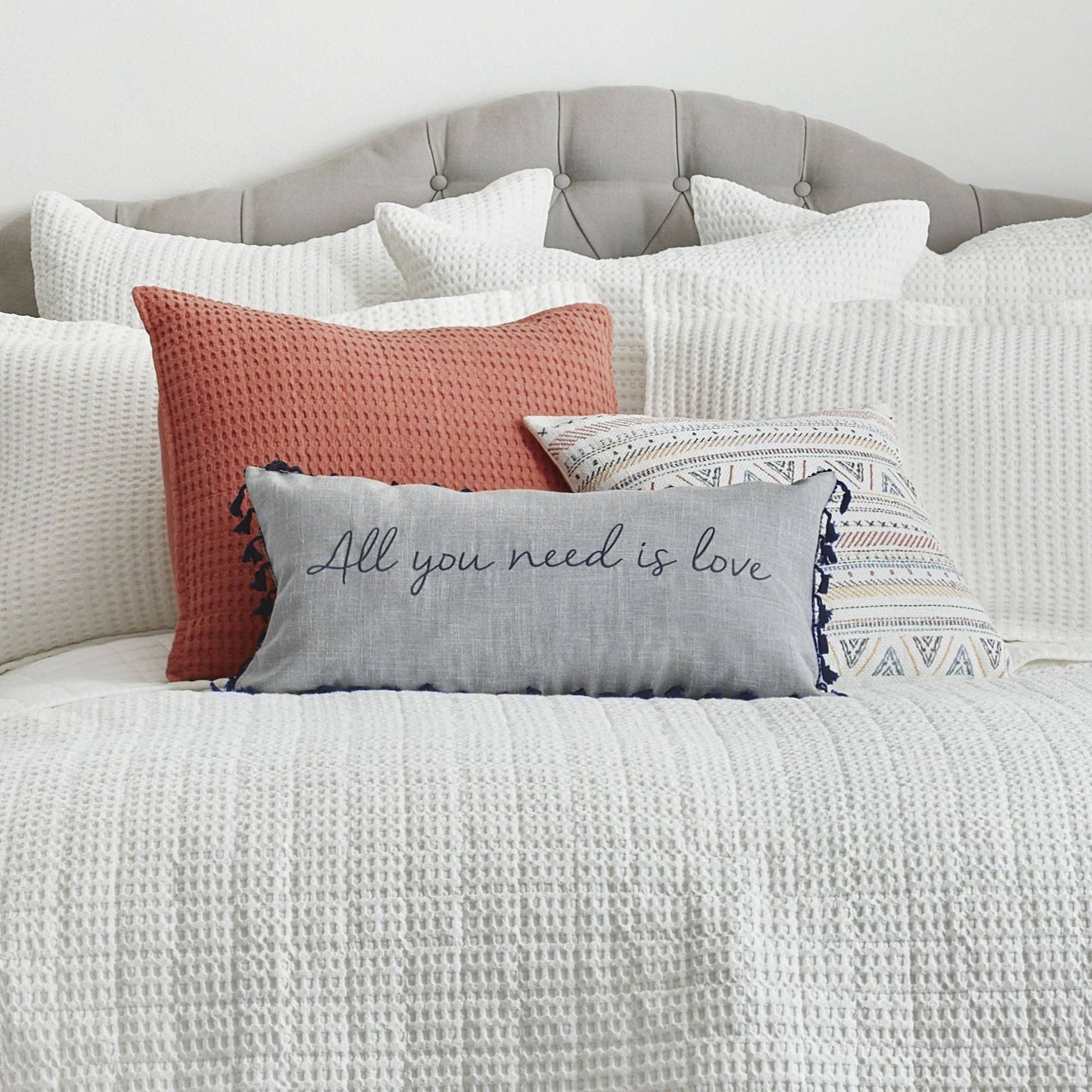 Mills Waffle Square Pillow - Uncategorized