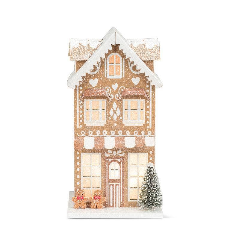 Medium Tall LED Light Gingerbread House -