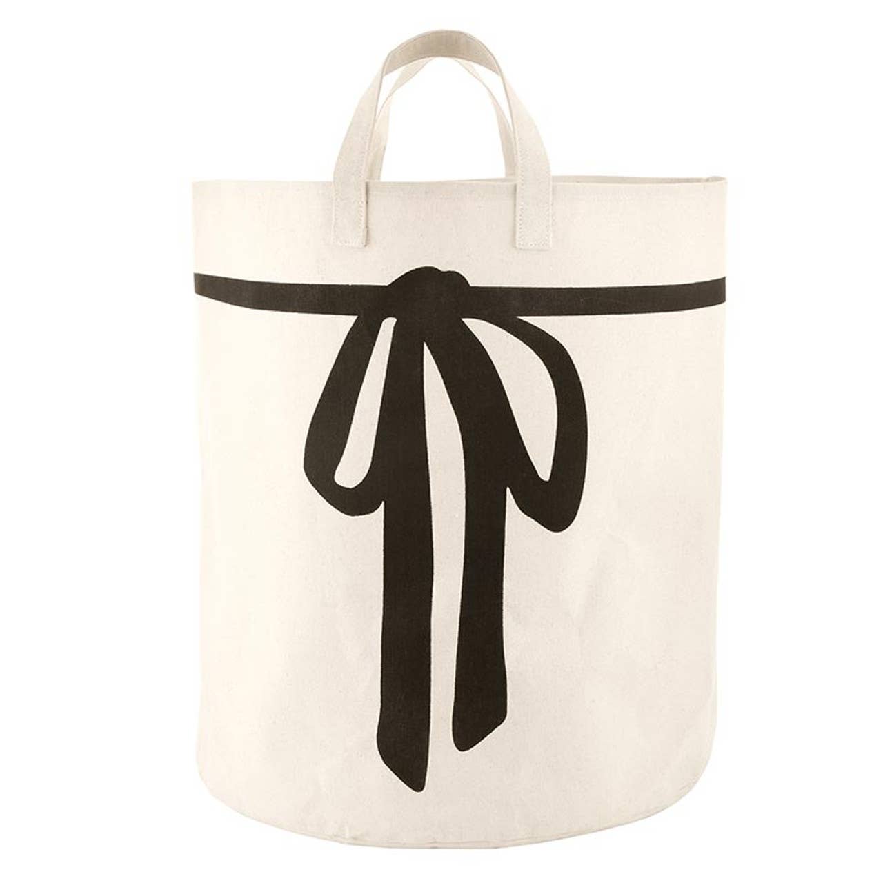 Large Canvas Storage Tote - Bow -